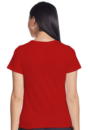 Sona Women T-Shirt, Half Seleves,  ACTIVEWEAR,LINGERIE,APPAREL, SONAEBUY, Round Neck, Red