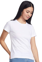 Sona Women T-Shirt, Half Seleves,  ACTIVEWEAR,LINGERIE,APPAREL, SONAEBUY, R-Neck, White
