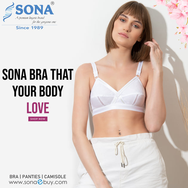 Sona Cool Bra Women Baby Pink Light Padded Full Coverage Plus Size