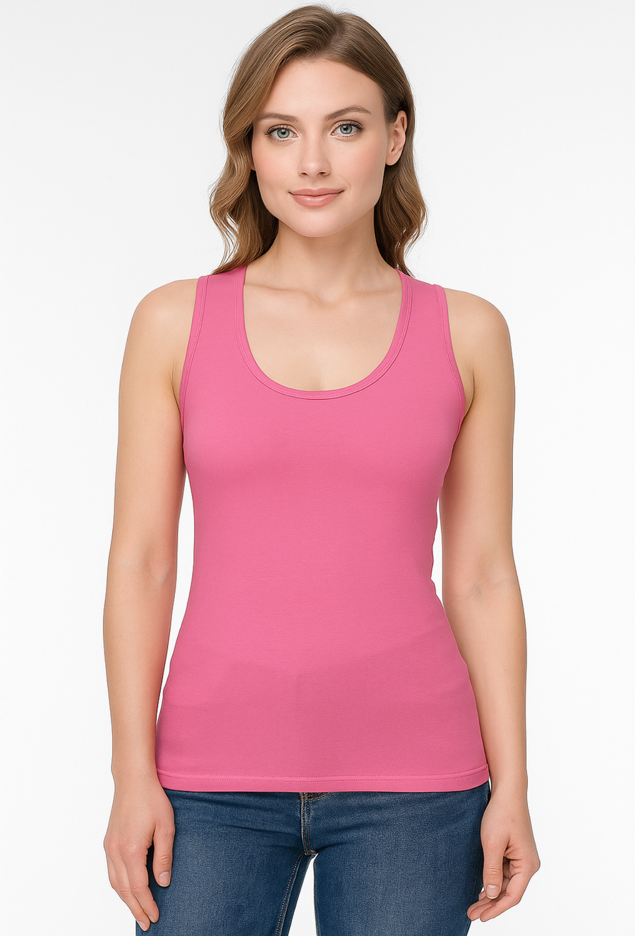 Hot-Pink Sando 8009 Camisole For Girls