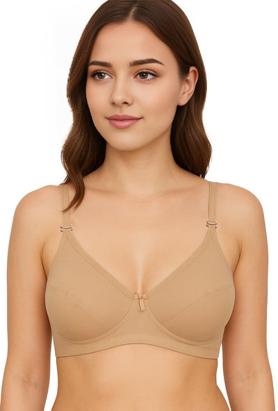 Sona H 01 Women Non Padded Non Wired Medium Coverage Comfortable Skin Cotton T-Shirt Bra