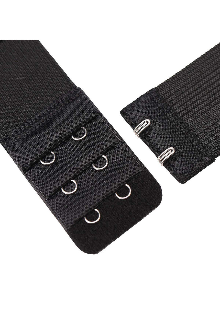 Sona Bra Hook Extender-2 Hook - 3 Eye (with Extra Elastic) Combo Pack Of 3