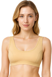 Sona Women Full Coverage Non padded Comfortable Skin Sports Bra 010 For Gym Running exercise Workout