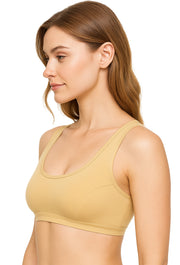 Sona Women Full Coverage Non padded Comfortable Skin Sports Bra 010 For Gym Running exercise Workout