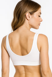 Sona Women's Comfortable White Sports Bra 014 For Gym Running exercise Workout