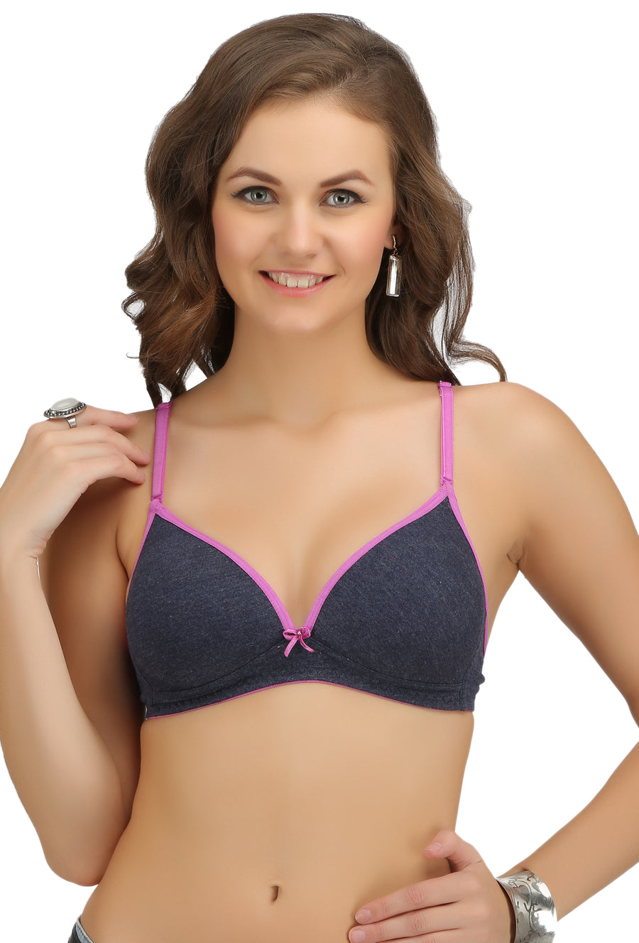 Sona Women Bra, SONAEBUY, Lightly padded Bra, Padded Bra, SA-34, D Grey