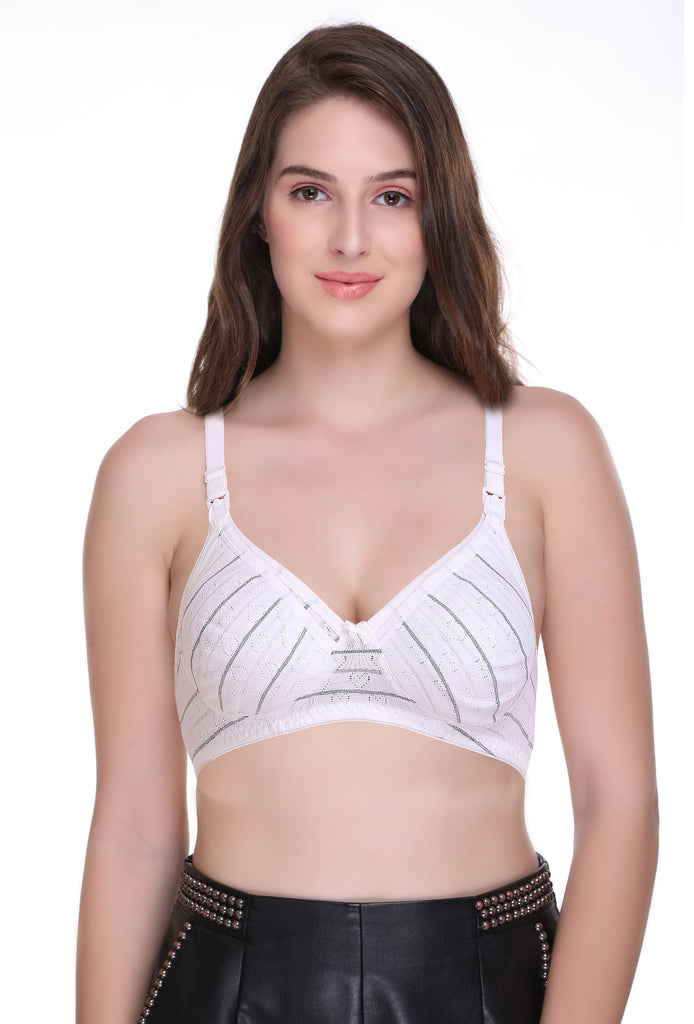 Buy ALYANA Woman's Cotton Mother Feeding Bra for Woman, Non Wired, Non  Padded
