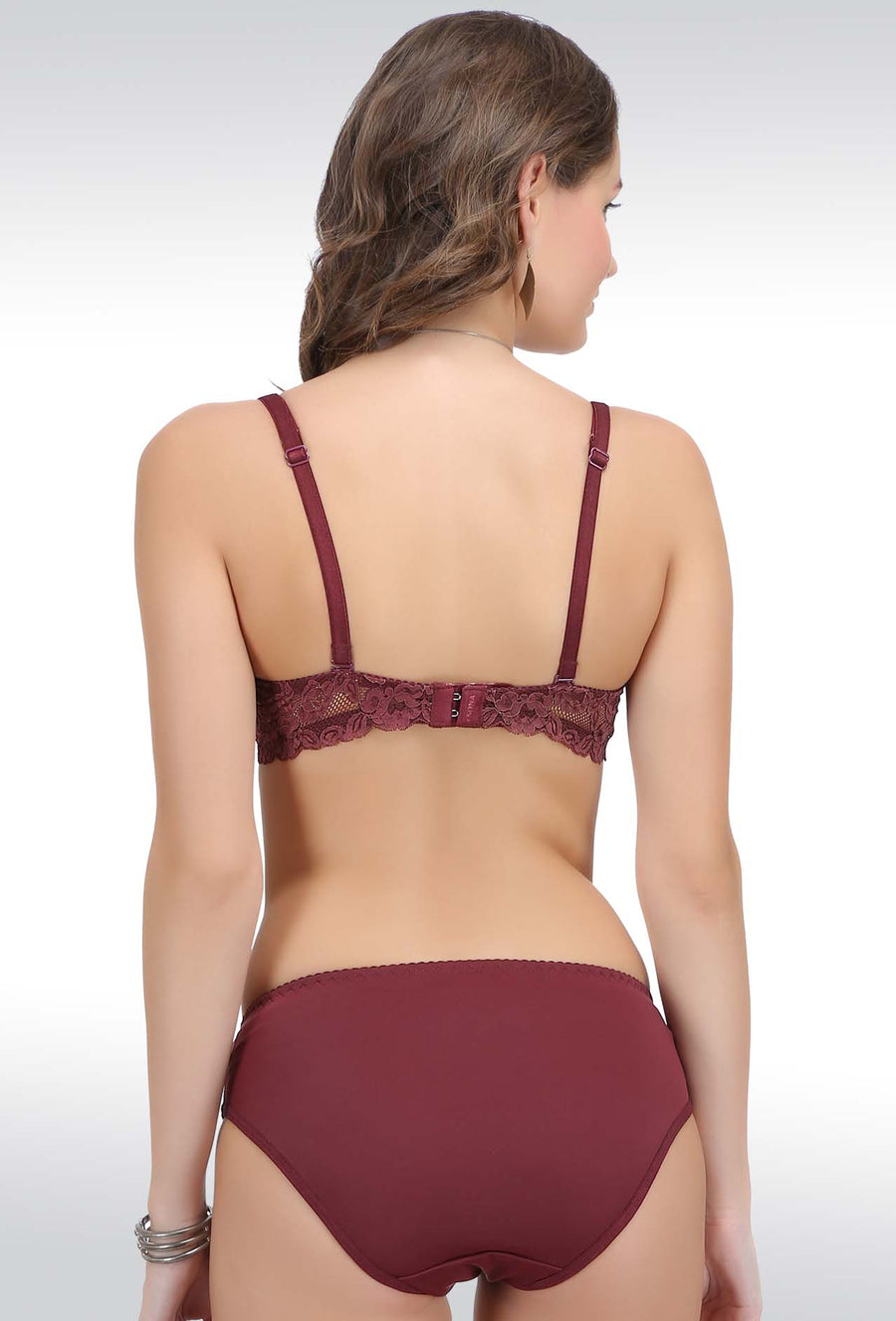Sona Women Bra, SONAEBUY, Non padded Bra, Net Bra, Bridal Bra panty Set, Sexy Bra, Honey Moon Bra, SA-5502, D-Brown