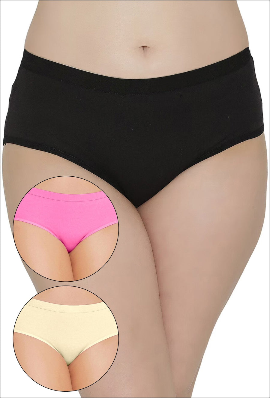 Sona Women PANTIES,ACTIVEWEAR,LINGERIE,HIPSTER, BIKNI, BRA PANTY SETS, PLUS SIZE PANTY, SONAEBUY, BLK-H-PNK-LMN