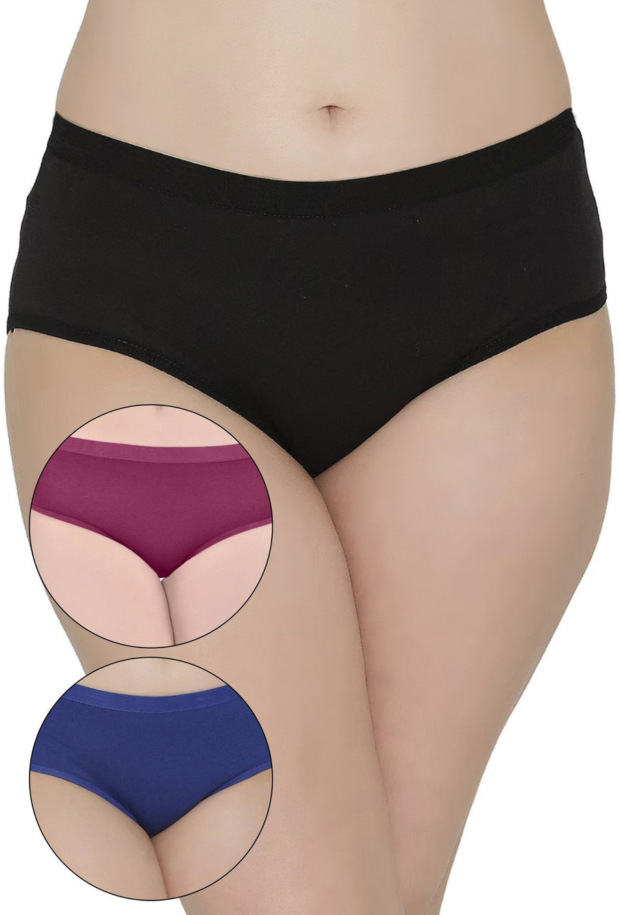 Sona Women PANTIES,ACTIVEWEAR,LINGERIE,HIPSTER, BIKNI, BRA PANTY SETS, PLUS SIZE PANTY, SONAEBUY, BLK-PRL-R-BLUE