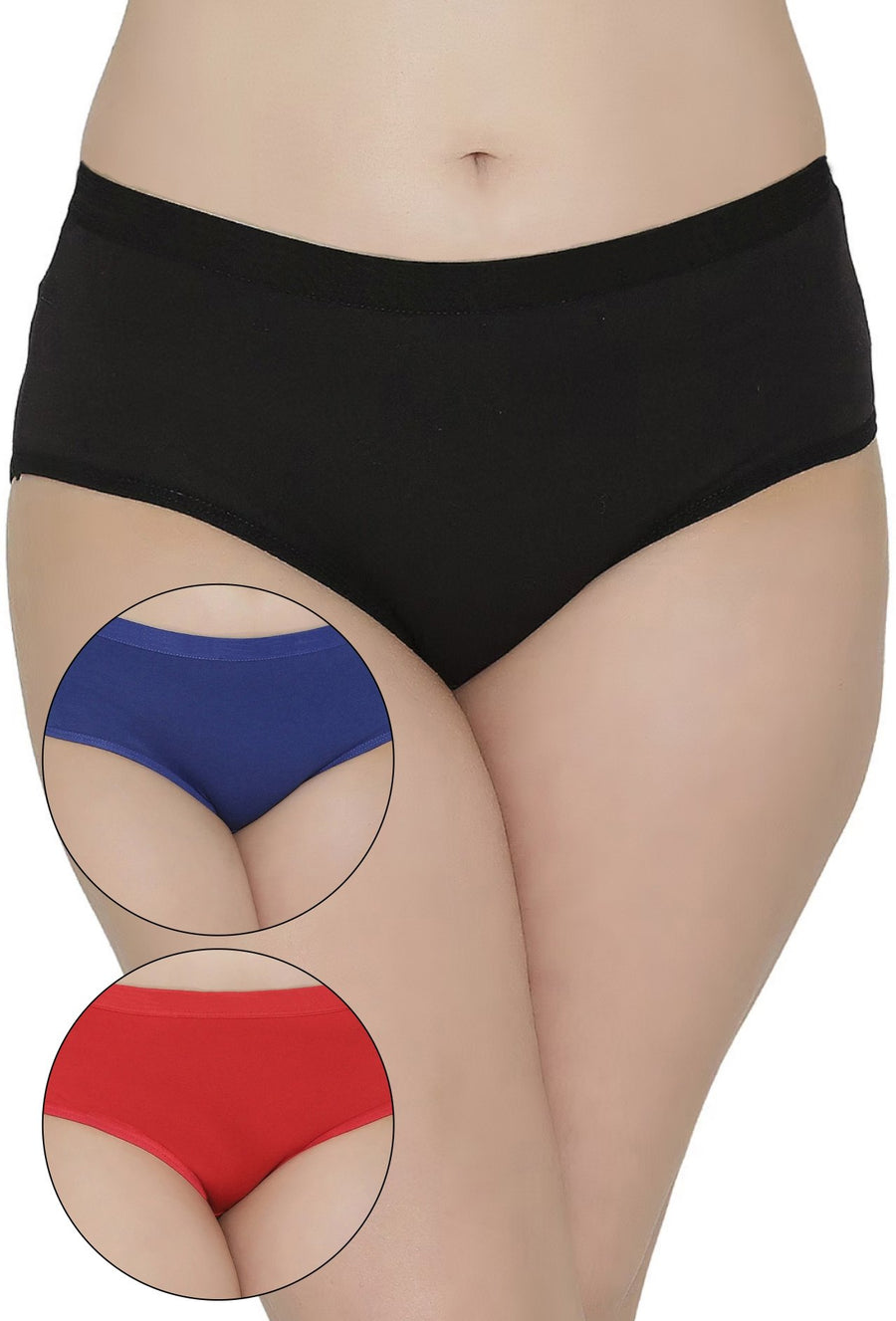 Sona Women PANTIES,ACTIVEWEAR,LINGERIE,HIPSTER, BIKNI, BRA PANTY SETS, PLUS SIZE PANTY, SONAEBUY, BLK-R-BLUE-RED