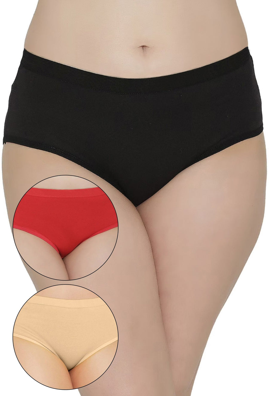 Sona Women PANTIES,ACTIVEWEAR,LINGERIE,HIPSTER, BIKNI, BRA PANTY SETS, PLUS SIZE PANTY, SONAEBUY, BLK-RED-SKIN