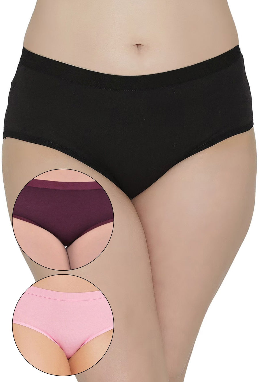 Sona Women PANTIES,ACTIVEWEAR,LINGERIE,HIPSTER, BIKNI, BRA PANTY SETS, PLUS SIZE PANTY, SONAEBUY, BLK-WINE-B-PNK