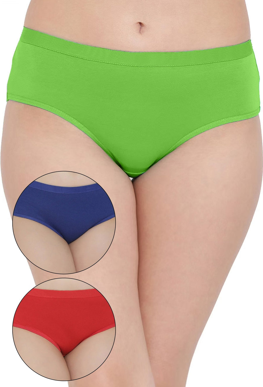 Sona Women PANTIES,ACTIVEWEAR,LINGERIE,HIPSTER, BIKNI, BRA PANTY SETS, PLUS SIZE PANTY, SONAEBUY, GRN-R-BLUE-RED