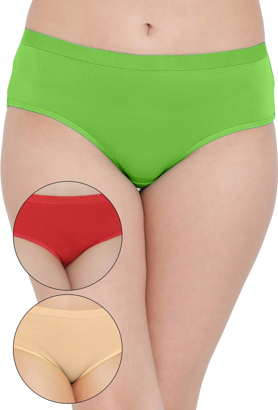Sona Women PANTIES,ACTIVEWEAR,LINGERIE,HIPSTER, BIKNI, BRA PANTY SETS, PLUS SIZE PANTY, SONAEBUY, GRN-RED-SKIN