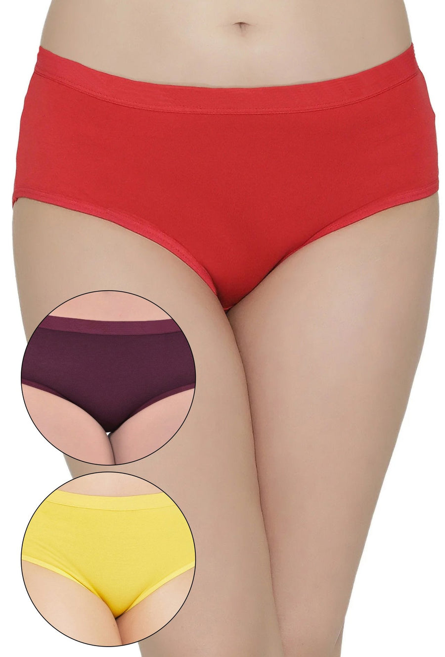 Sona Women PANTIES,ACTIVEWEAR,LINGERIE,HIPSTER, BIKNI, BRA PANTY SETS, PLUS SIZE PANTY, SONAEBUY, RED-WINE-YLO