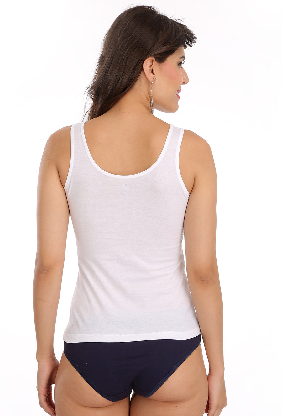Sona Women Camisole, Slips, Spaagati, Nightwear, ACTIVEWEAR,LINGERIE,SONAEBUY, Sando, 8003, White