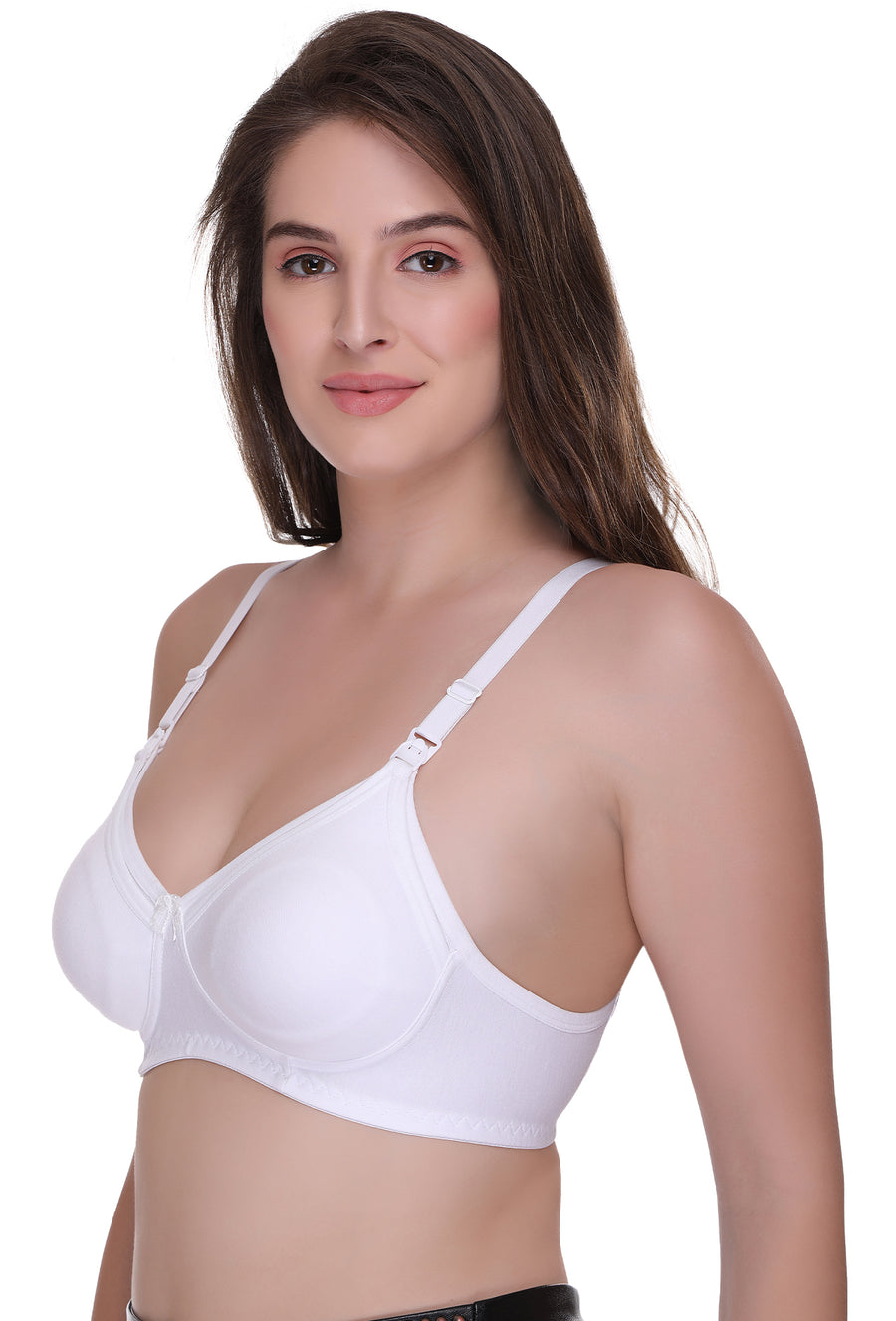 Sona Maternity Women White Bra in Cotton Fabric Nursing/Feeding Bra