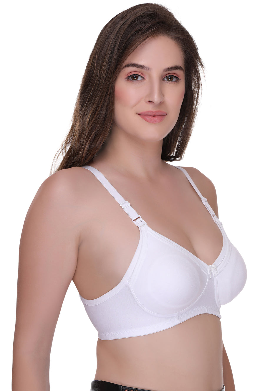 Sona Maternity Women White Bra in Cotton Fabric Nursing/Feeding Bra