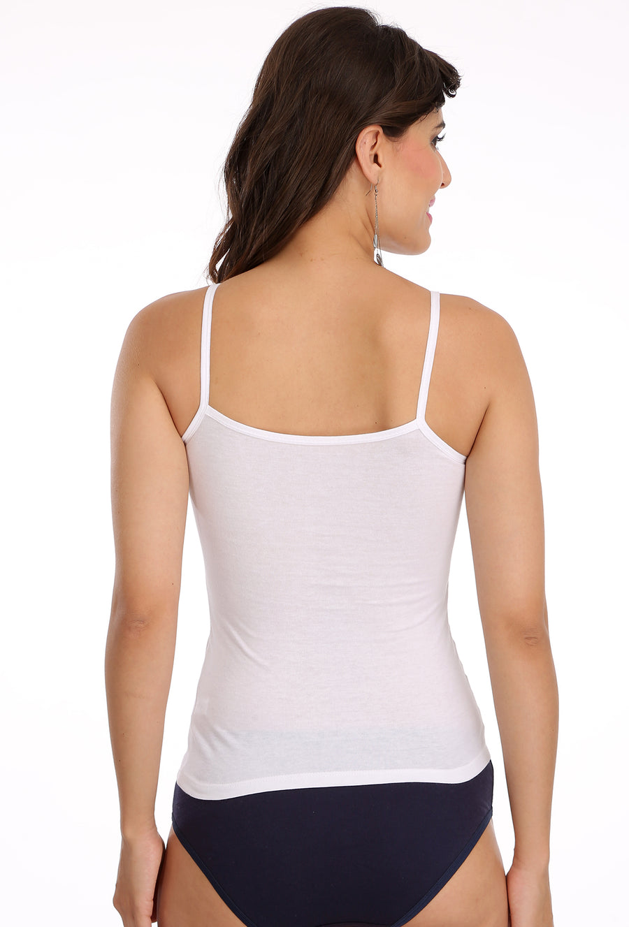 Sona Women Camisole, Slips, Spaagati, Nightwear, ACTIVEWEAR,LINGERIE,SONAEBUY, Sando, Classic, White