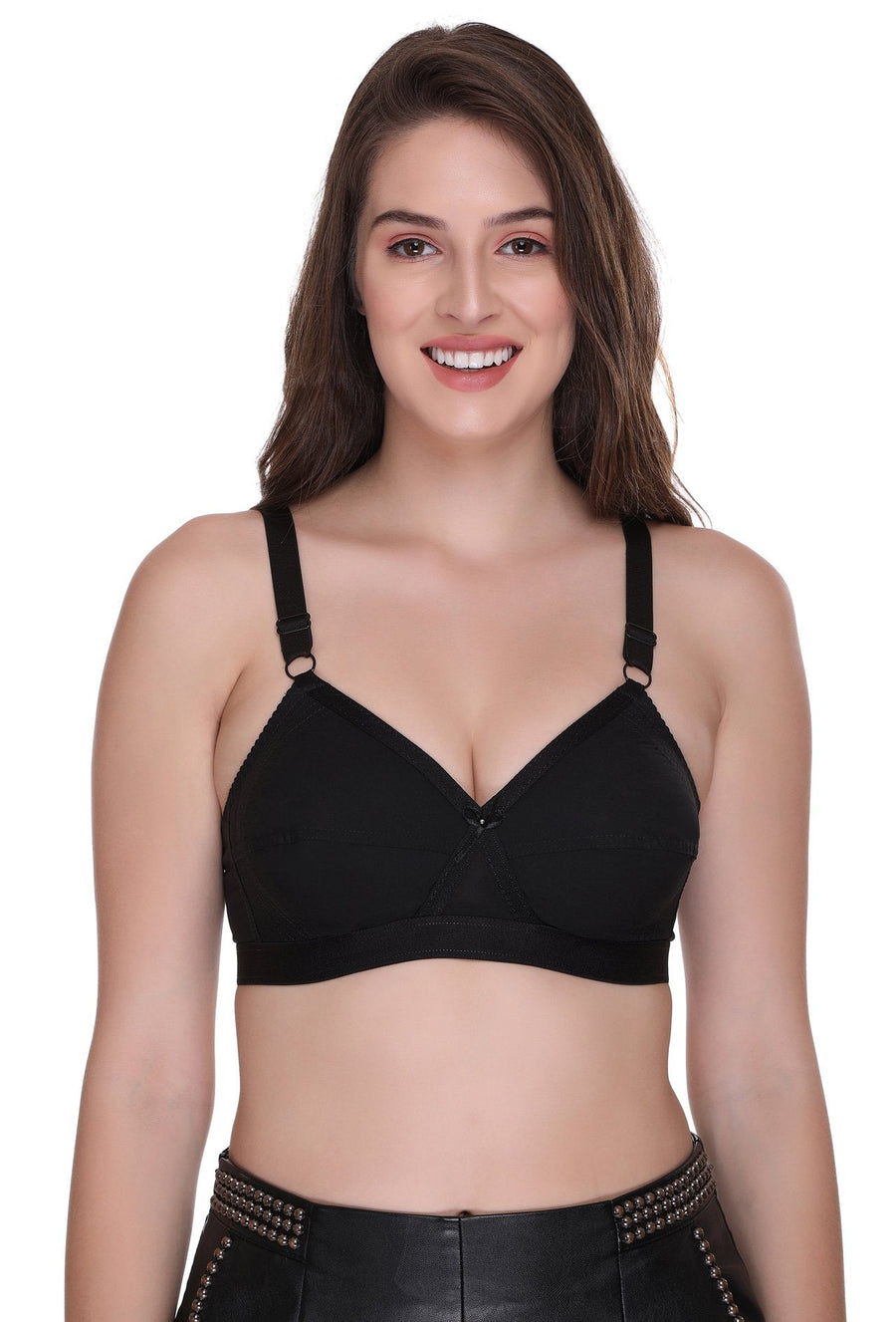 Sona Women Bra ,Cotton Bra, Cross Fit Bra, Hoisery Cotton Bra, Cross  Fit, LINGERIE,SONAEBUY, Black