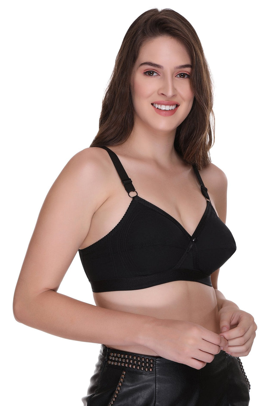 Sona Women Bra ,Cotton Bra, Cross Fit Bra, Hoisery Cotton Bra, Cross  Fit, LINGERIE,SONAEBUY, Black