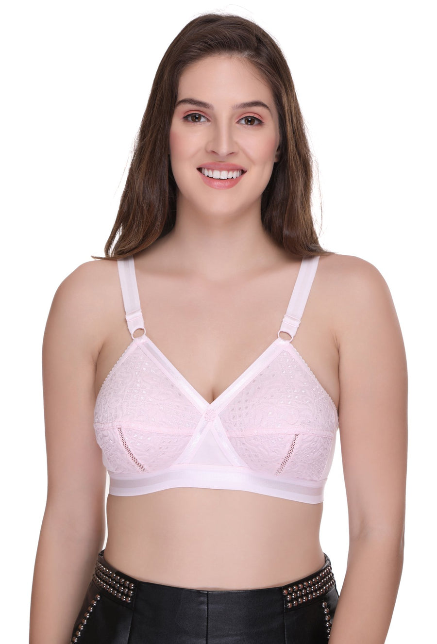 Sona Women Bra ,Delicate Super Bra, Cotton Bra, Plus Size Bra, Chiken Cotton Bra, LINGERIE,SONAEBUY, Pink
