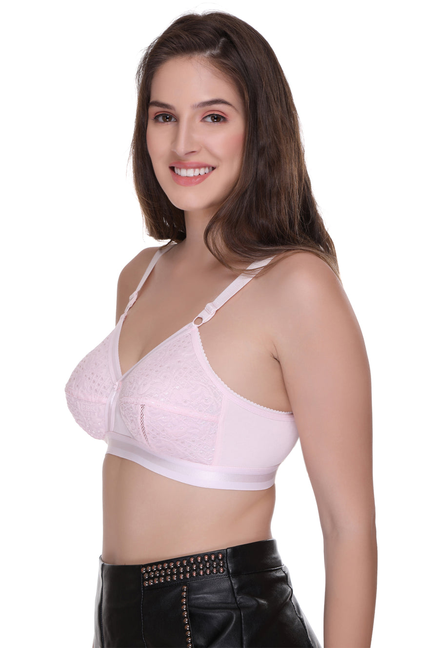 Sona Women Bra ,Delicate Super Bra, Cotton Bra, Plus Size Bra, Chiken Cotton Bra, LINGERIE,SONAEBUY, Pink