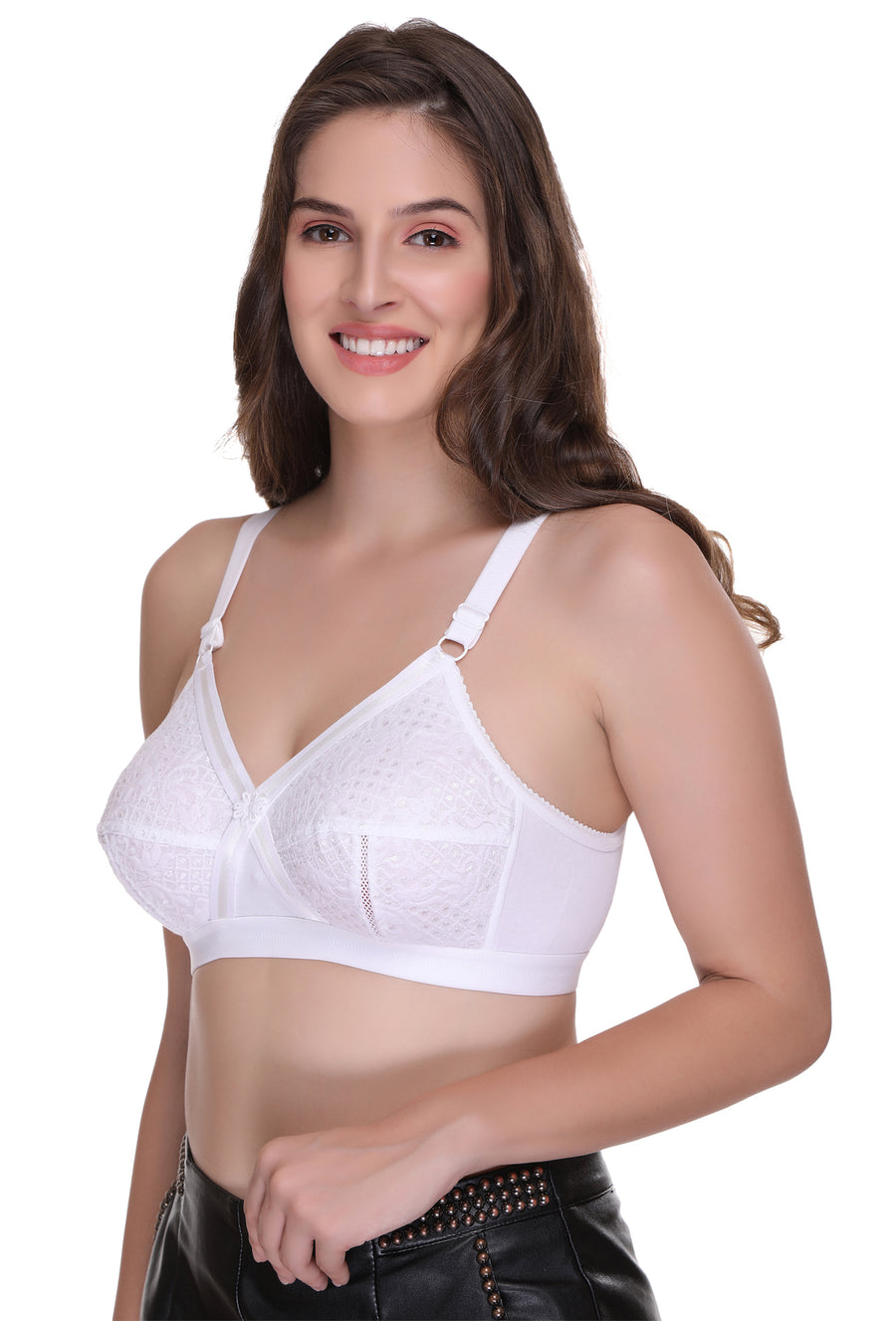 Sona Women Bra ,Delicate Super Bra, Cotton Bra, Plus Size Bra, Chiken Cotton Bra, LINGERIE,SONAEBUY, White