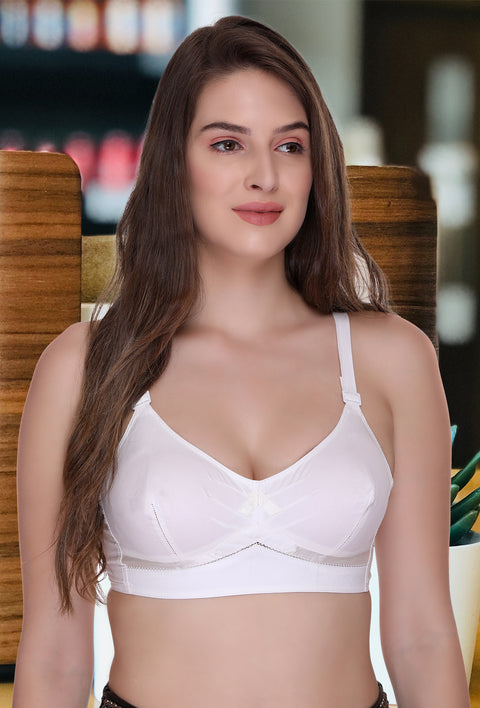 Buy SONA Women's M1001 T-Shirt Bra Full Coverage Non Padded Cotton Online  at Best Prices in India - JioMart.