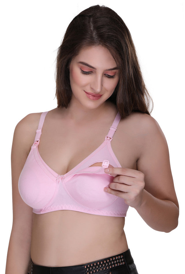 Sona Women Feeding Bra ,Maternity Bra,Nursing Bra,LINGERIE,SONAEBUY, Bra, Feeding Bra 04, L-Pink
