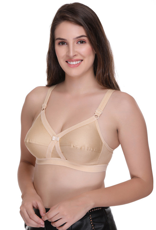 Sona Women Bra ,Plus Size Bra, Seamless Bra, Fit Cross Bra, LINGERIE,SONAEBUY, Skin