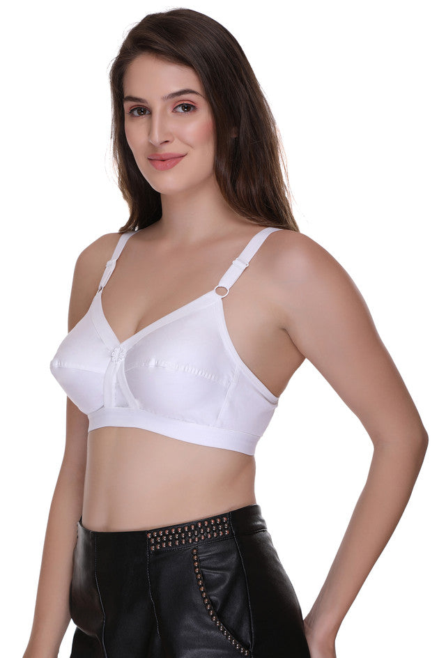 Sona Women Bra ,Plus Size Bra, Seamless Bra, Fit Cross Bra, LINGERIE,SONAEBUY, White