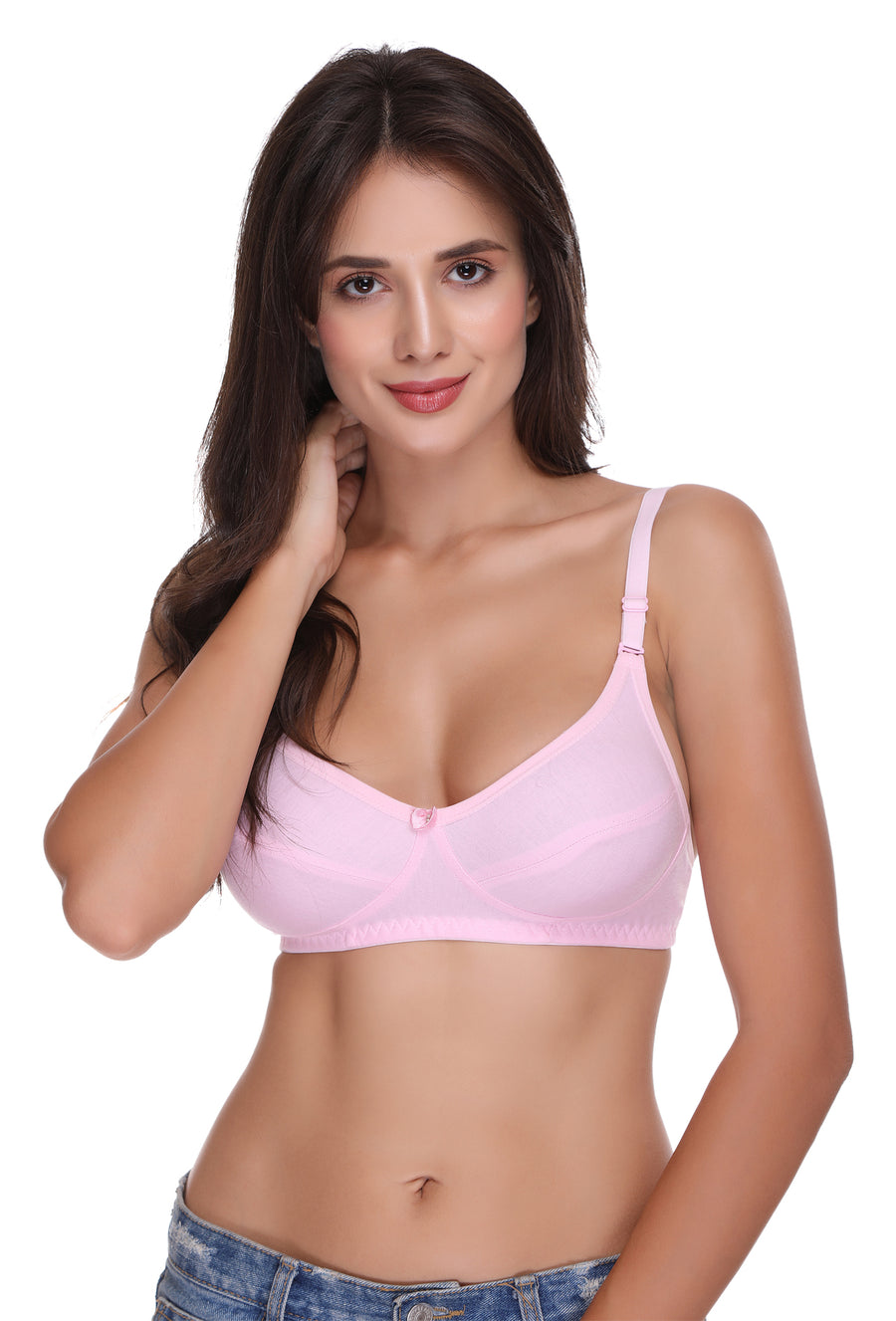 Sona Women Bra , Sonaebuy, Sona, Plus Size Bra, Minimizer Bra, T-Shirt Bra, H-01, Hoisery Cotton Bra, Pink
