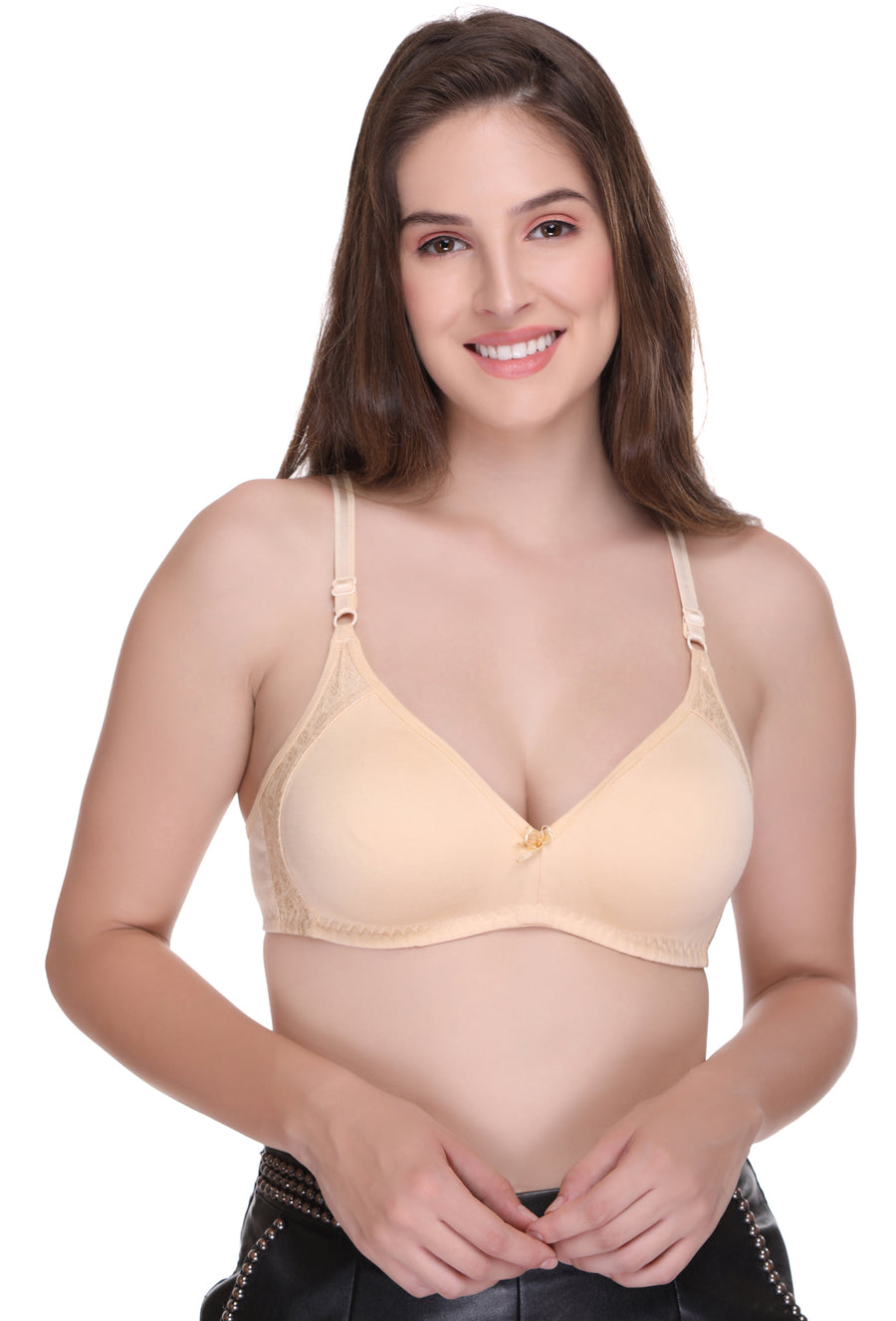 Sona Women Bra ,Sona M1005, Plain T-shirt Bra, Cotton Non padded T-Shirt Bra, LINGERIE,SONAEBUY, Beige, Skin