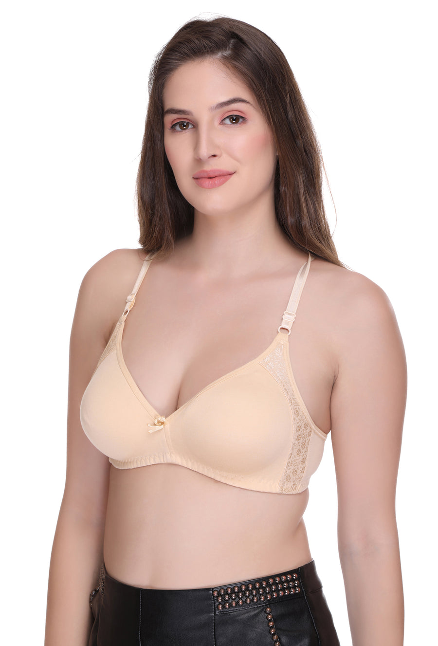 Sona Women Bra ,Sona M1005, Plain T-shirt Bra, Cotton Non padded T-Shirt Bra, LINGERIE,SONAEBUY, Beige, Skin