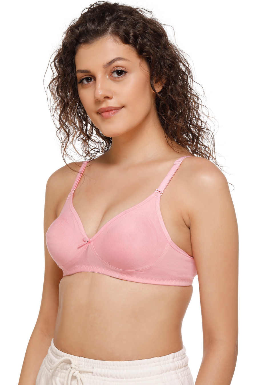 Sona Women Bra ,Sona M1001, Plain T-shirt Bra, Cotton Non padded T-Shirt Bra, LINGERIE,SONAEBUY, Pink