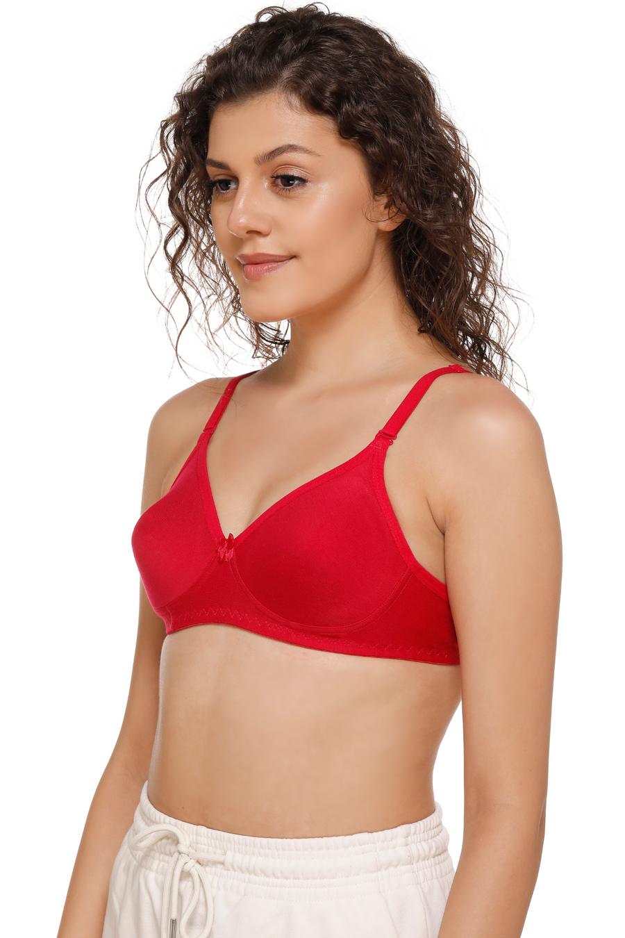 Sona Women Bra ,T-Shirt Bra, Seamless Bra, Sona  M1001, LINGERIE,SONAEBUY, Hoisery Cotton Bra, Multiway Bra, Non Wired Bra, Red