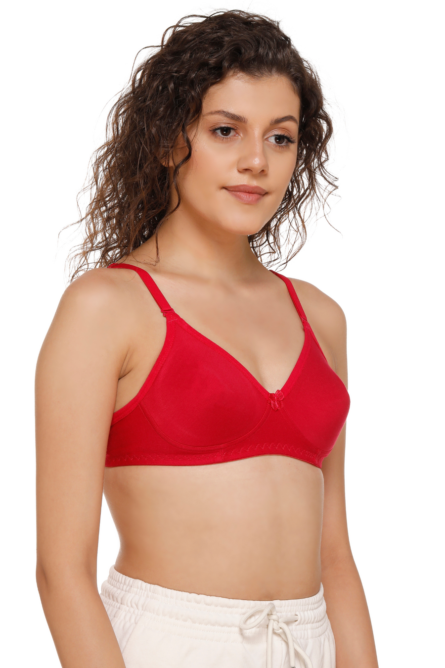 Sona Women Bra ,T-Shirt Bra, Seamless Bra, Sona  M1001, LINGERIE,SONAEBUY, Hoisery Cotton Bra, Multiway Bra, Non Wired Bra, Red