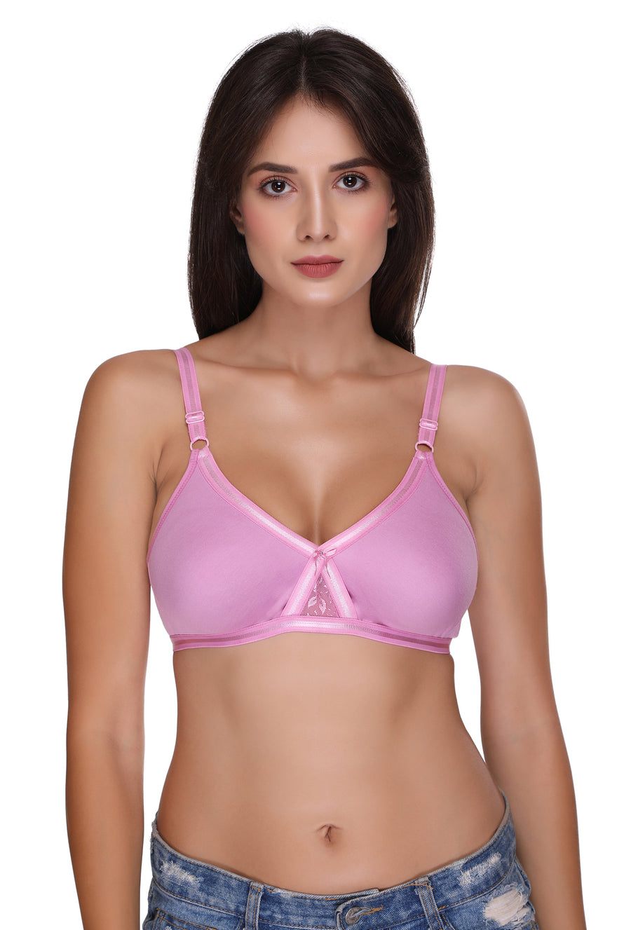 Sona Women Bra ,Sona M1003, Plain T-shirt Bra, Cotton Non padded T-Shirt Bra, LINGERIE,SONAEBUY, Pink
