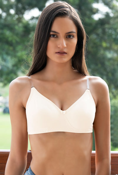 Low Impact Bra / T-Shirt Bra / Everyday Bra - Non-Padded, Wire Free & High  Coverage ( White ) at Rs 51/piece, Ladies Bra in Ghaziabad