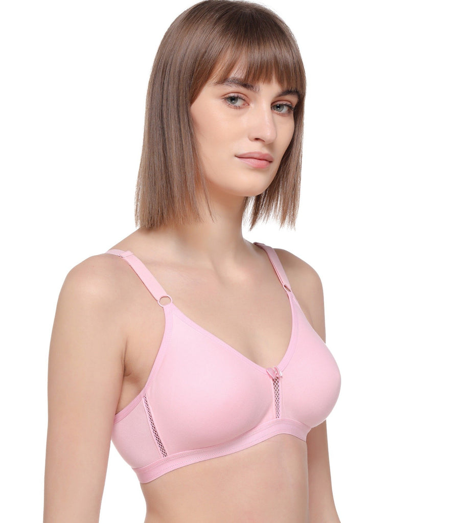 Sona Women Bra ,T-Shirt Bra, Seamless Bra, Sona  M1020, LINGERIE,SONAEBUY, Hoisery Cotton Bra, Non Wired Bra, Pink