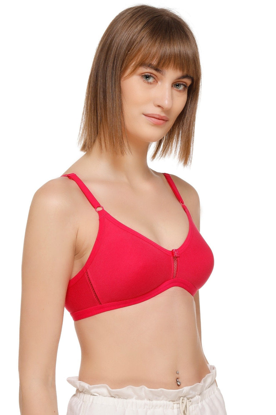 Sona Women Bra ,T-Shirt Bra, Seamless Bra, Sona  M1020, LINGERIE,SONAEBUY, Hoisery Cotton Bra, Non Wired Bra, Hot Pink