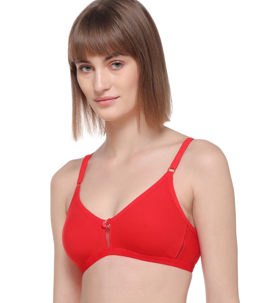 Sona Women Bra ,T-Shirt Bra, Seamless Bra, Sona  M1020, LINGERIE,SONAEBUY, Hoisery Cotton Bra, Non Wired Bra, Red