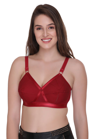 Buy Saklana Women's Cotton Lightly Padded Half Coverage Non-Wired T-Shirt Bra  Combo Pack of 3 Online at Best Prices in India - JioMart.