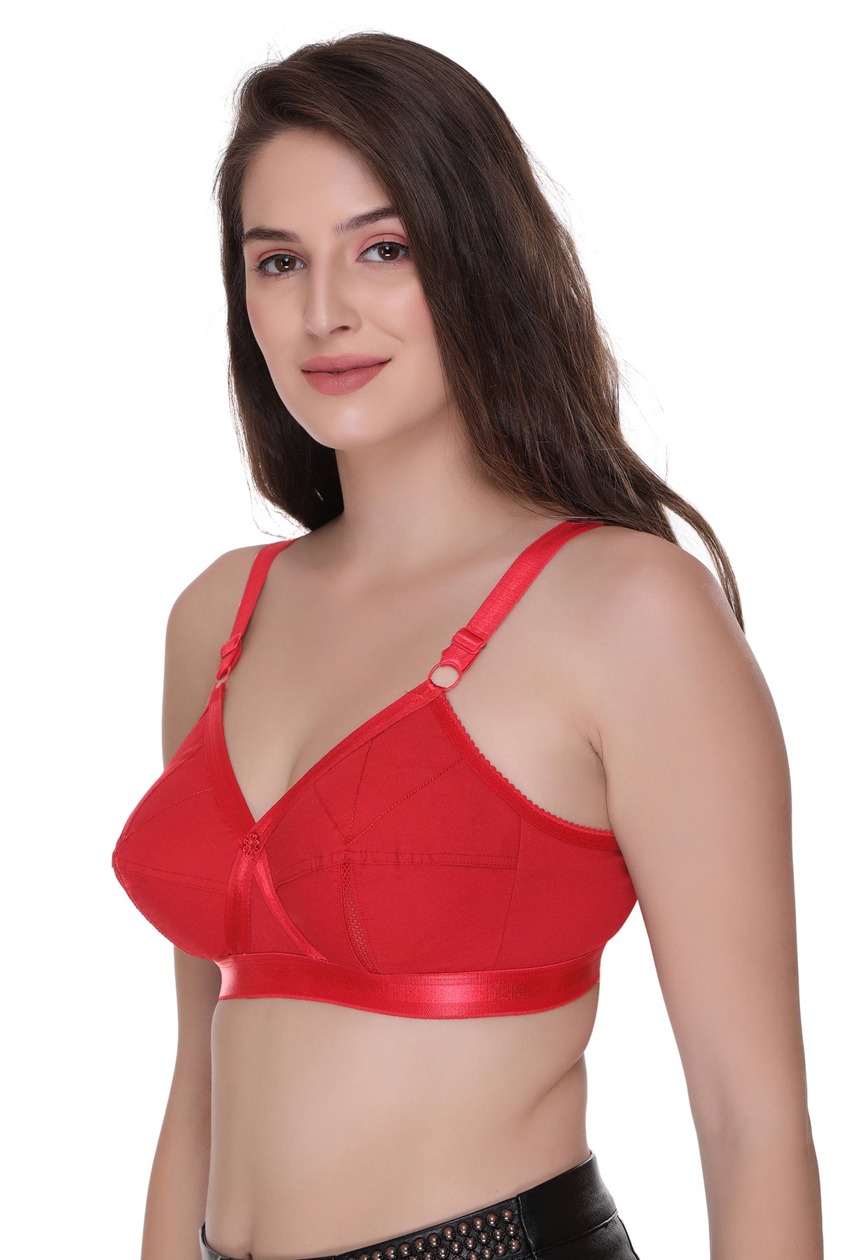 Buy Sona Womens Perfecto Red Full Cup Everyday Plus Size Cotton Bra 