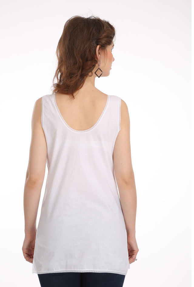 Sona Women Camisole, Slips,Nightwear, ACTIVEWEAR,LINGERIE,SONAEBUY, Multiway camisole, Transparent Strap camisole, Paris Girl, White
