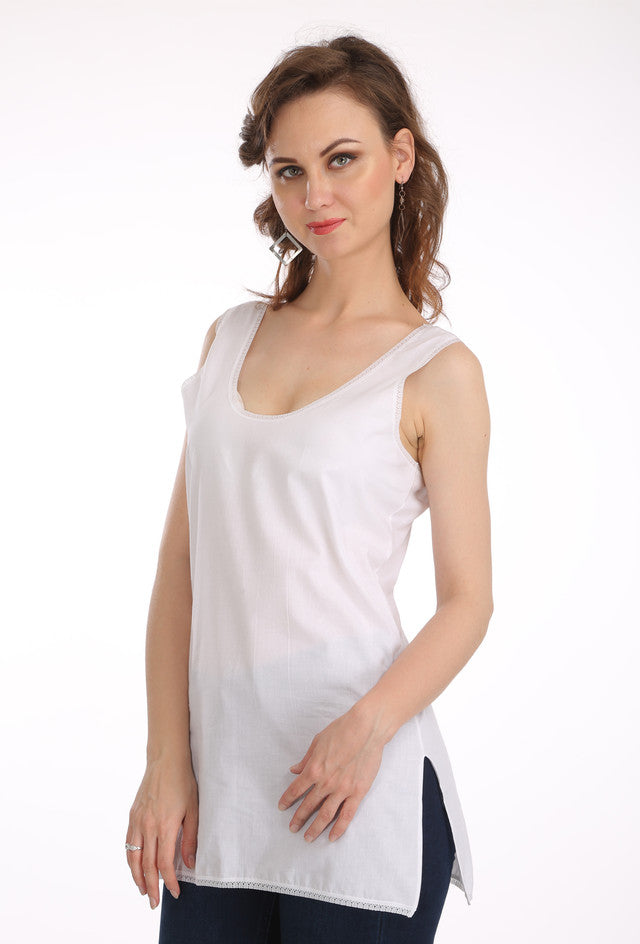 Sona Women Camisole, Slips,Nightwear, ACTIVEWEAR,LINGERIE,SONAEBUY, Multiway camisole, Transparent Strap camisole, Paris Girl, White