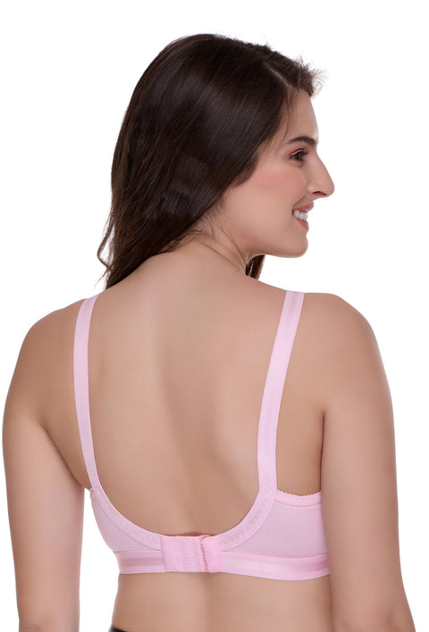 Buy Women Plus Size Everyday Pink Cotton Bra Online at Best Price