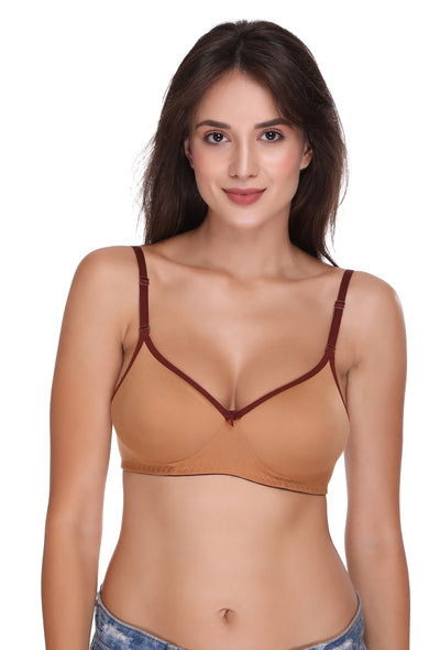 Buy Innocence Nude Coloured Solid Non Wired Non Padded Minimizer Bra - Bra  for Women 2333838